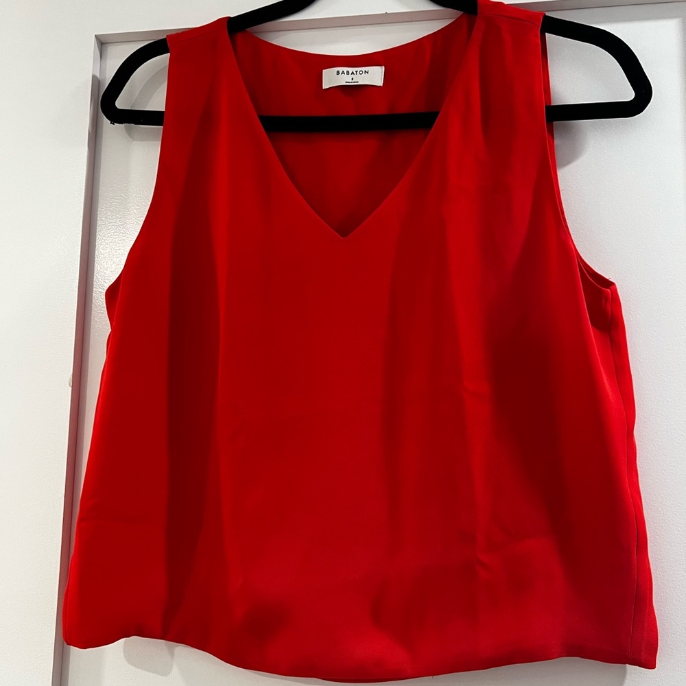 Aritzia Babaton Murphy Blouse - Red S